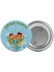 Çevre Dostu Çanta Rozeti 20 Adet En Büyük Boy 5.8cm İğneli Broş