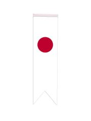 Masa Üstü Kırlangıç Japonya Bayrağı - 8x30cm Çift Taraflı Saten Kumaş