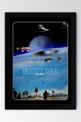 Star Wars Rogue On Çerçeveli Tablo - Uzay Savaşları Fim Posteri Tablo