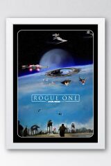 Star Wars Rogue On Çerçeveli Tablo - Uzay Savaşları Fim Posteri Tablo