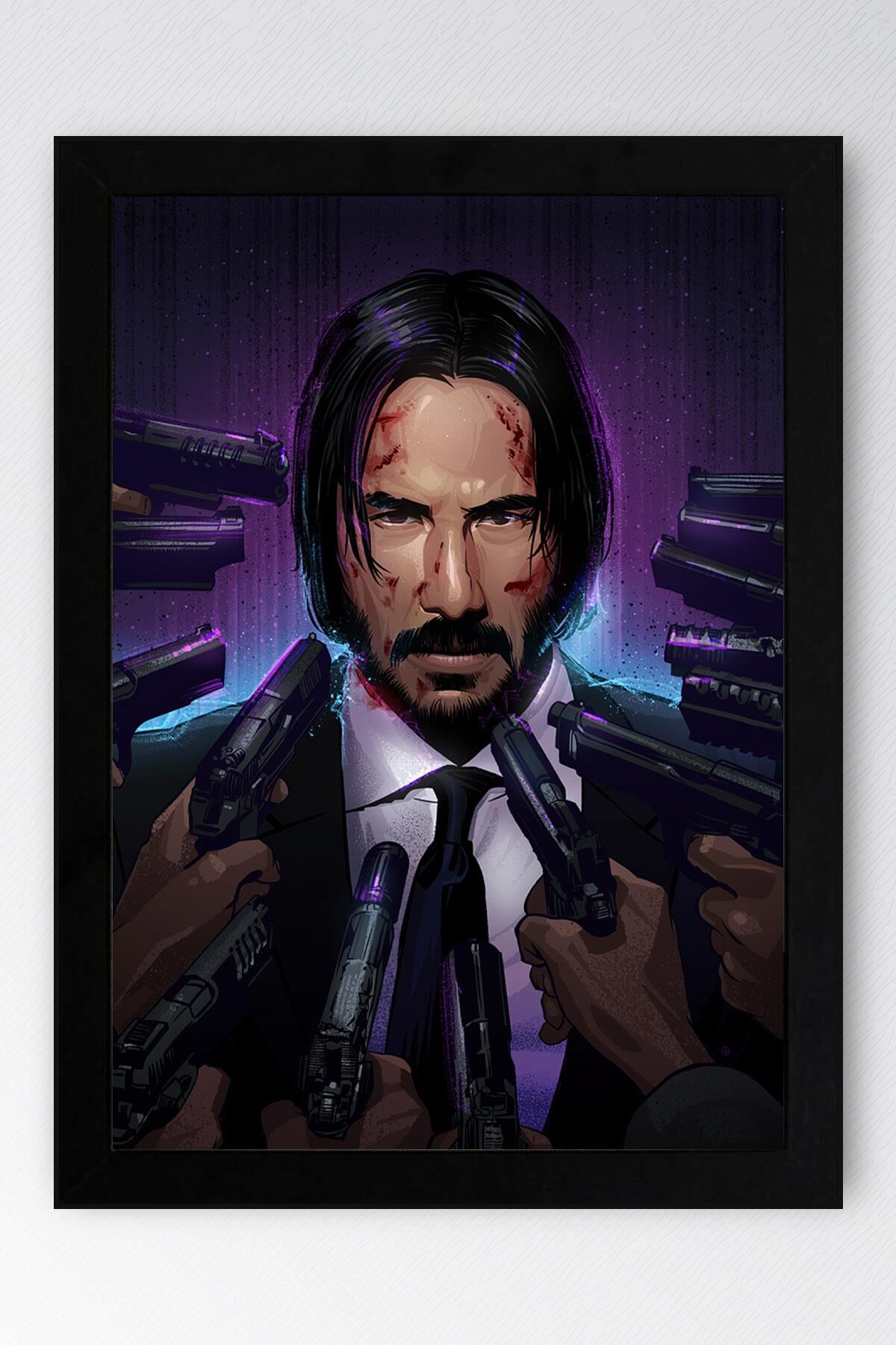 John Wick Çerçeveli Tablo - Film Posteri Tablo