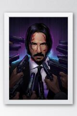 John Wick Çerçeveli Tablo - Film Posteri Tablo
