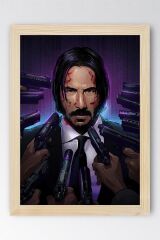 John Wick Çerçeveli Tablo - Film Posteri Tablo