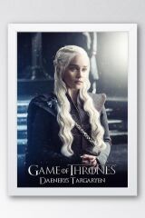 Game of Thrones Daenerys Targaryen Çerçeveli Tablo - Taht Oyunları Dizi Posteri Tablo
