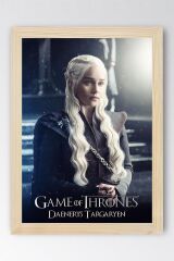 Game of Thrones Daenerys Targaryen Çerçeveli Tablo - Taht Oyunları Dizi Posteri Tablo