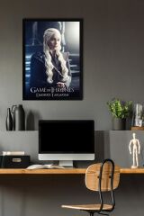 Game of Thrones Daenerys Targaryen Çerçeveli Tablo - Taht Oyunları Dizi Posteri Tablo