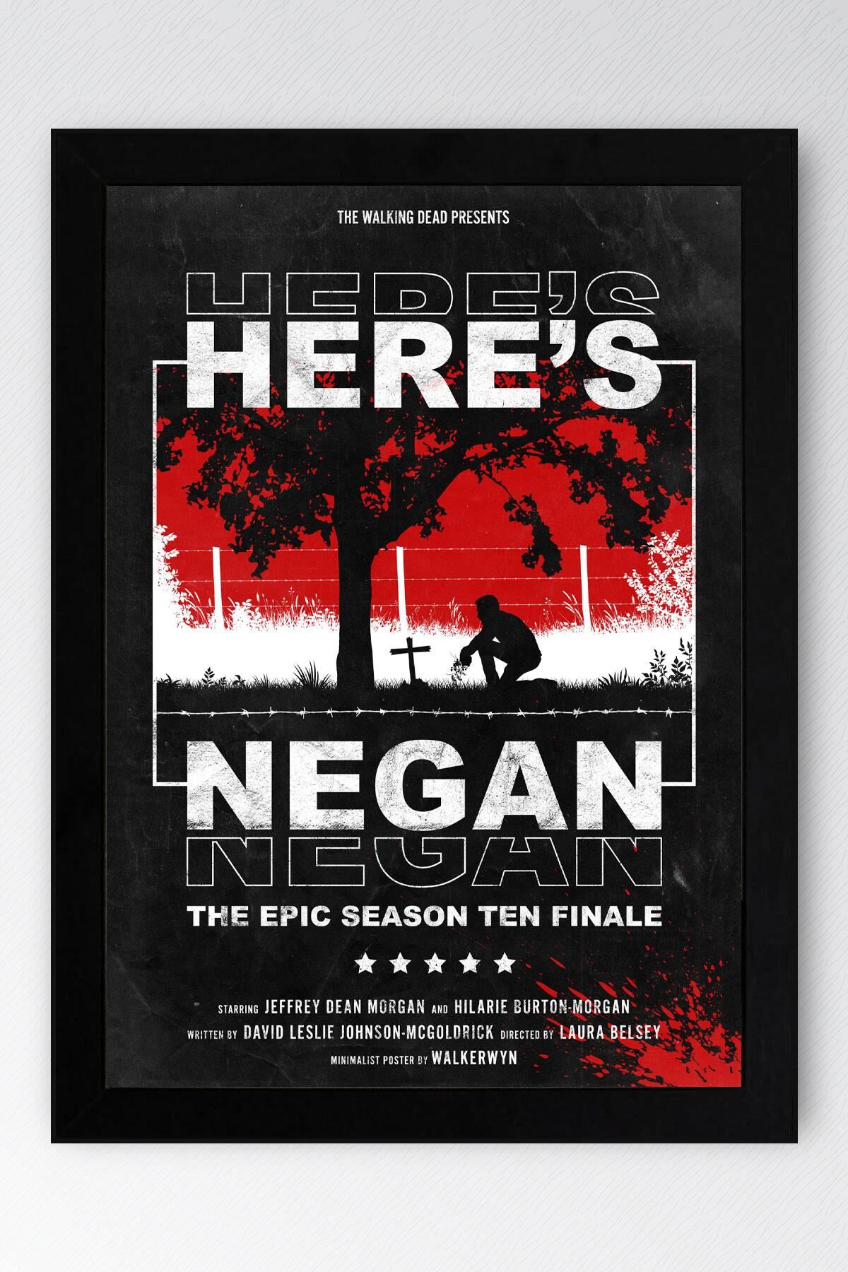 The Walking Dead Negan Çerçeveli Tablo - Dizi Posteri Tablo