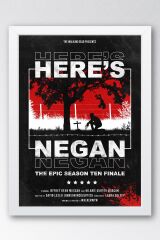 The Walking Dead Negan Çerçeveli Tablo - Dizi Posteri Tablo