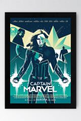 Captain Marvel Çerçeveli Tablo - Kaptan Marvel Poster Tablo