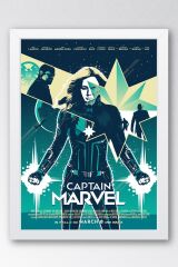 Captain Marvel Çerçeveli Tablo - Kaptan Marvel Poster Tablo