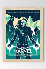 Captain Marvel Çerçeveli Tablo - Kaptan Marvel Poster Tablo