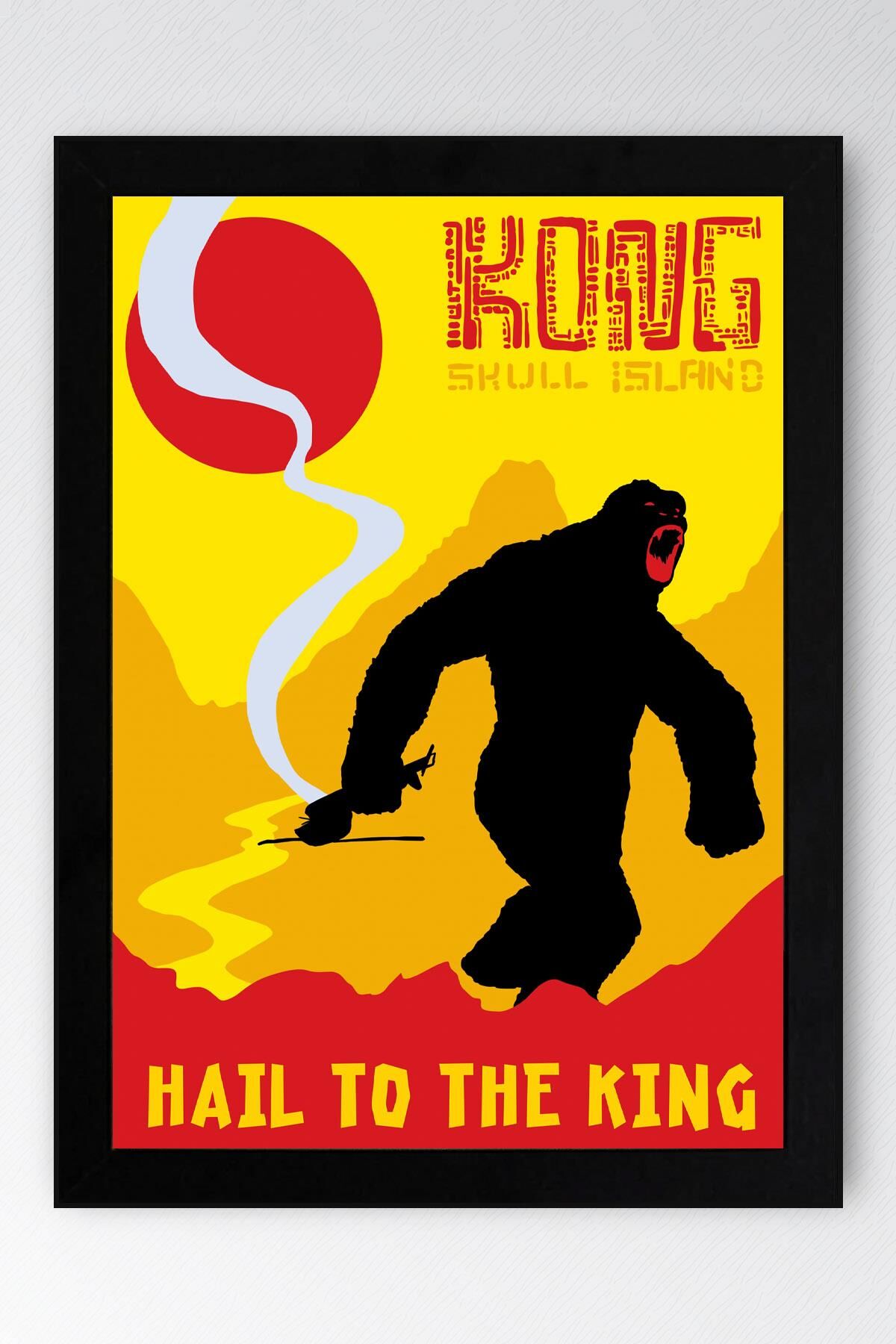 Kong Skull Island Çerçeveli Tablo - Kafatası Adası Film Posteri Tablo