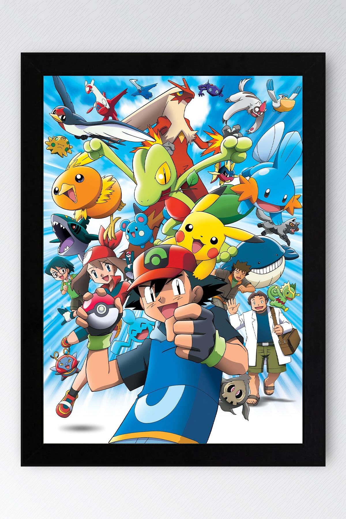 Pokemon Çerçeveli Tablo - Çizgi Film Posteri Tablo