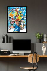 Pokemon Çerçeveli Tablo - Çizgi Film Posteri Tablo