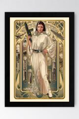 Star Wars Prenses Leia Çerçeveli Tablo - Uzay Savaşları Fim Posteri Tablo