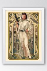 Star Wars Prenses Leia Çerçeveli Tablo - Uzay Savaşları Fim Posteri Tablo