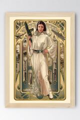 Star Wars Prenses Leia Çerçeveli Tablo - Uzay Savaşları Fim Posteri Tablo