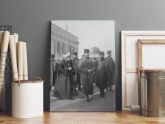 Enver Paşa Cemal Paşa Kudüs Ziyareti Kanvas Tablo 40x55cm Mescidi Aksa Filistin
