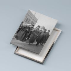 Enver Paşa Cemal Paşa Kudüs Ziyareti Kanvas Tablo 40x55cm Mescidi Aksa Filistin