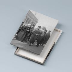 Enver Paşa Cemal Paşa Kudüs Ziyareti Kanvas Tablo 40x55cm Mescidi Aksa Filistin