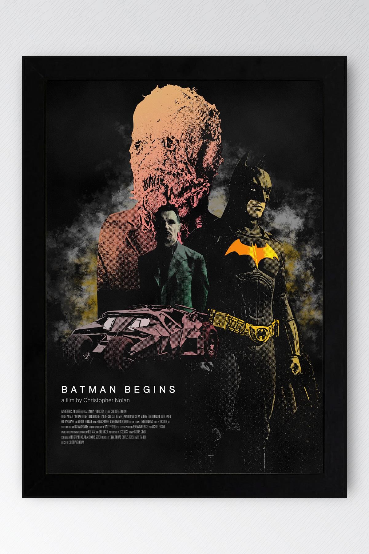 Batman Çerçeveli Tablo - Batman Begins Film Afişi Poster Tablo