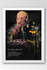 Batman Çerçeveli Tablo - Batman Begins Film Afişi Poster Tablo