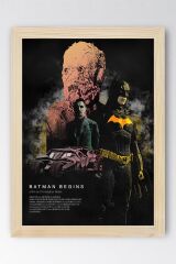 Batman Çerçeveli Tablo - Batman Begins Film Afişi Poster Tablo