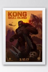 Kong Skull Island Çerçeveli Tablo - Kafatası Adası Film Posteri Tablo
