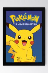 Pokemon Çerçeveli Tablo - Pikachu Çizgi Film Posteri Tablo