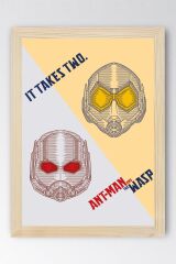Ant Man and The Wasp Çerçeveli Tablo - Marvel Karınca Adam Poster Tablo
