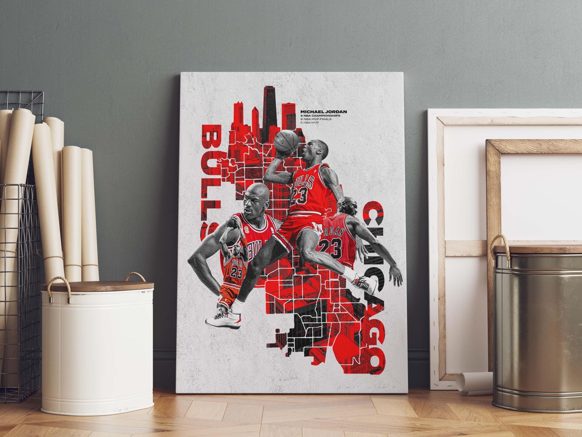 Michael Jordan Kanvas Tablo 40x55cm NBA Poster