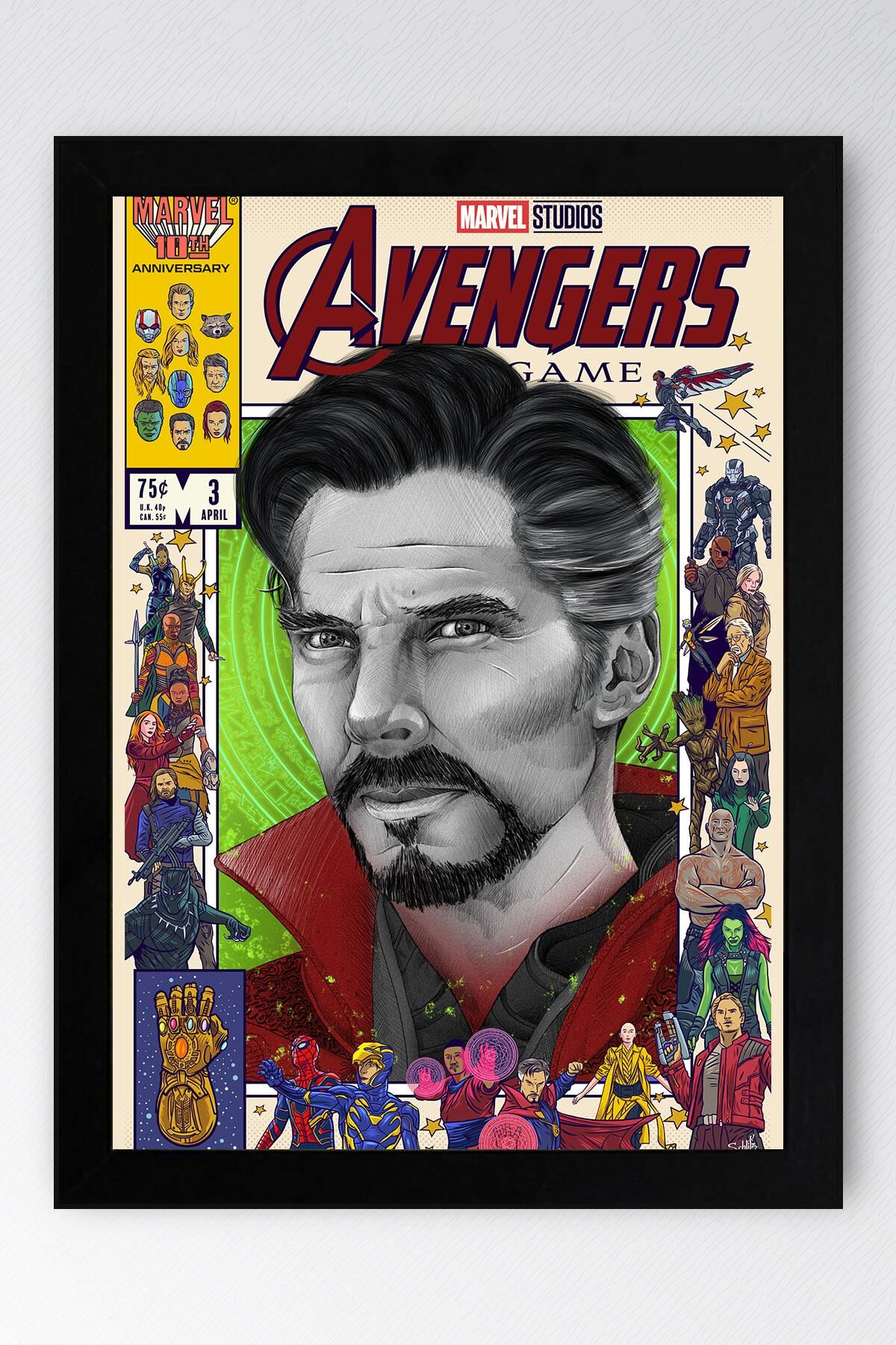 Doctor Strange Çerçeveli Tablo - Marvel Avengers Çizgi Roman Kapağı Poster Tablo
