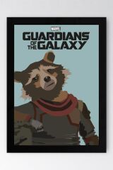 Guardians of the Galaxy Roket Rakun Çerçeveli Tablo - Galaksinin Koruyucuları Film Posteri Tablo