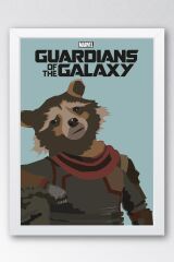 Guardians of the Galaxy Roket Rakun Çerçeveli Tablo - Galaksinin Koruyucuları Film Posteri Tablo