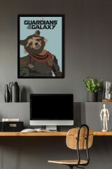 Guardians of the Galaxy Roket Rakun Çerçeveli Tablo - Galaksinin Koruyucuları Film Posteri Tablo