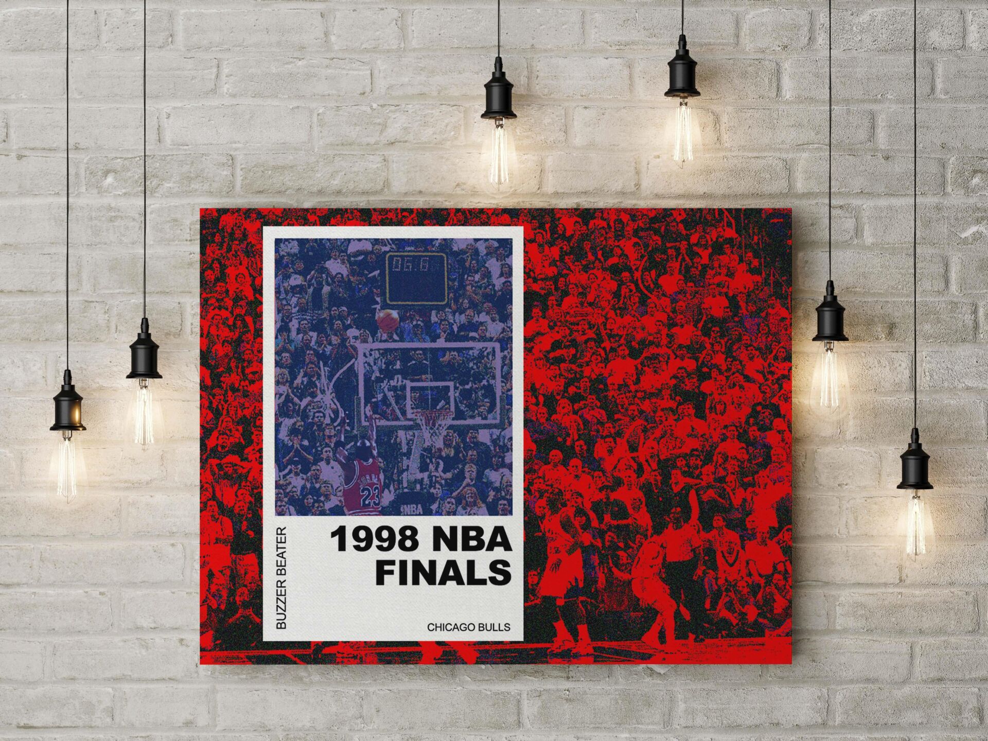 Michael Jordan Kanvas Tablo 40x55cm NBA Jordan Şampiyonluk Şutu Poster