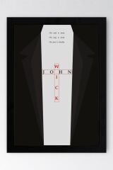 John Wick Çerçeveli Tablo - Film Posteri Tablo