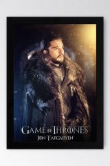 Game of Thrones Jon Stark Çerçeveli Tablo - Taht Oyunları Dizi Posteri Tablo