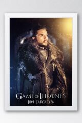 Game of Thrones Jon Stark Çerçeveli Tablo - Taht Oyunları Dizi Posteri Tablo