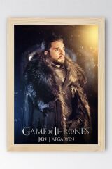 Game of Thrones Jon Stark Çerçeveli Tablo - Taht Oyunları Dizi Posteri Tablo