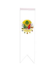 Masa Üstü Kırlangıç Beyaz Osmanlı Arması Bayrağı - 8x30cm Çift Taraflı Saten Kumaş