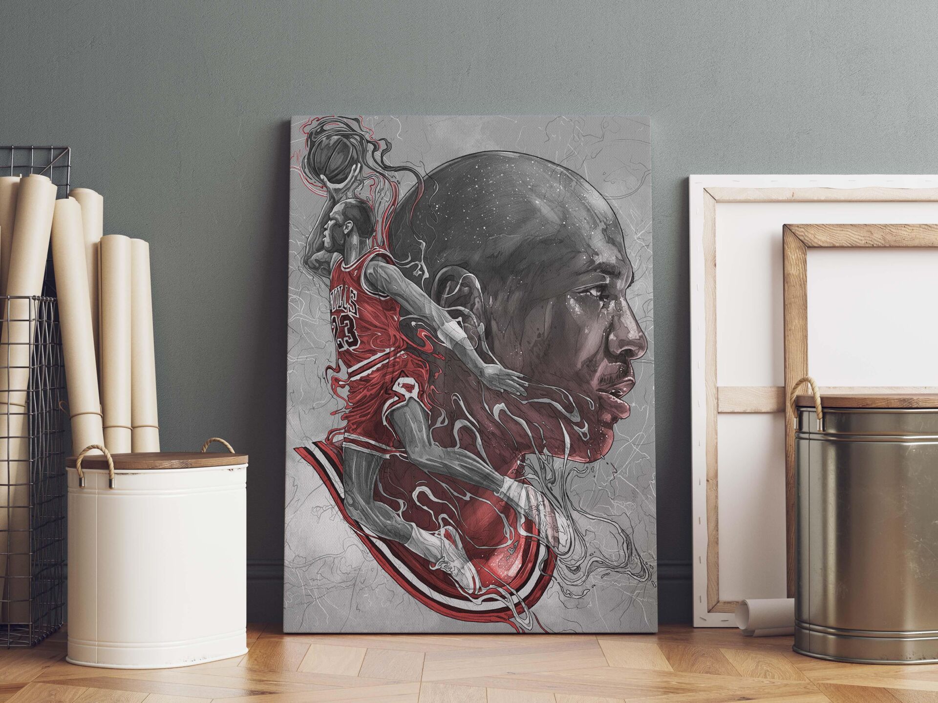 Michael Jordan Kanvas Tablo 40x55cm NBA Poster
