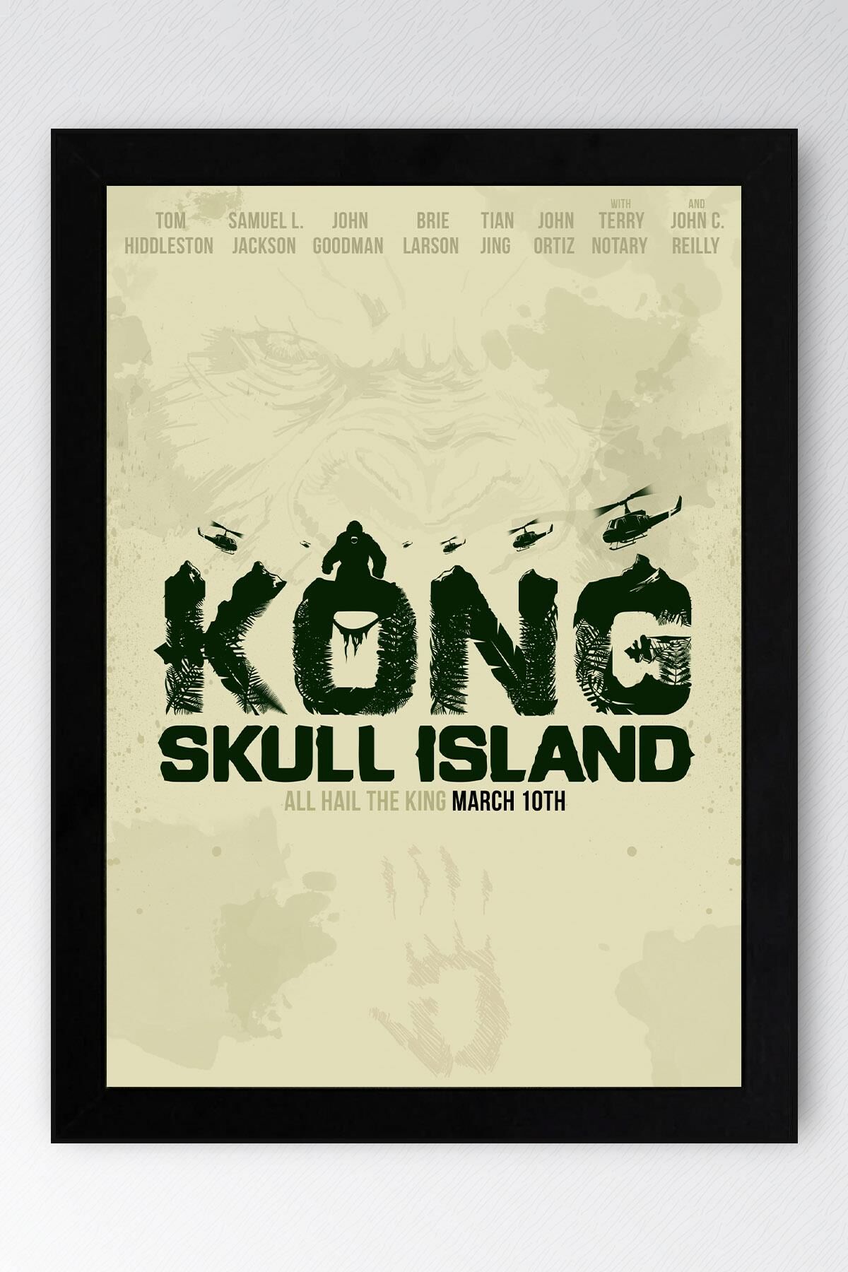 Kong Skull Island Çerçeveli Tablo - Kafatası Adası Film Posteri Tablo