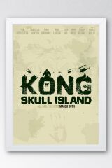 Kong Skull Island Çerçeveli Tablo - Kafatası Adası Film Posteri Tablo