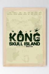 Kong Skull Island Çerçeveli Tablo - Kafatası Adası Film Posteri Tablo