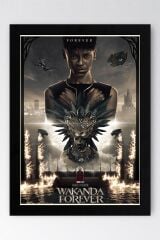 Black Panther Çerçeveli Tablo - Wakanda Forever Poster Tablo