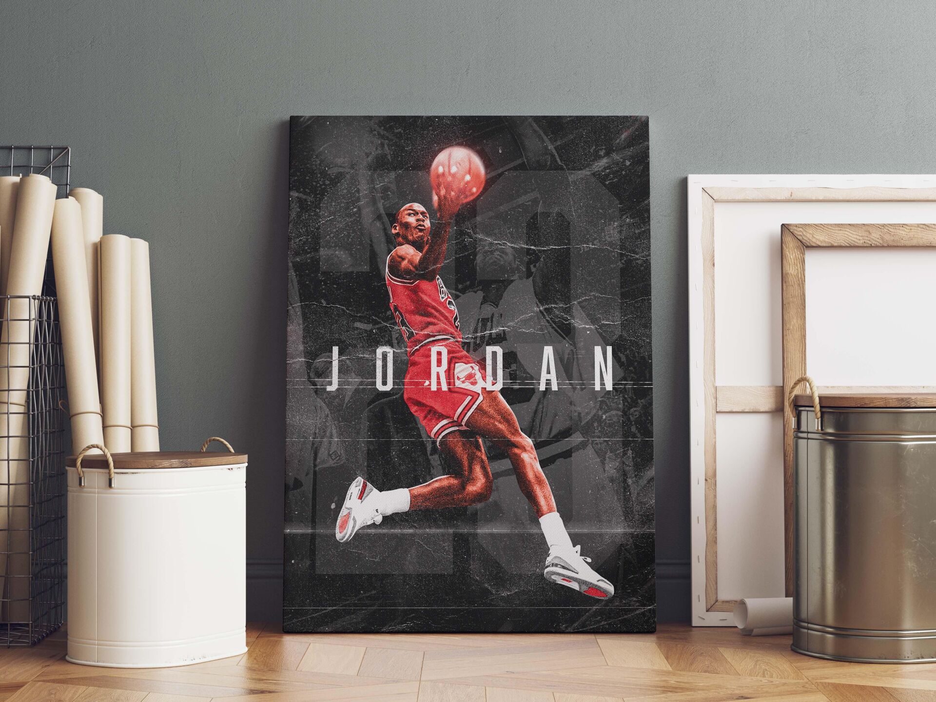 Michael Jordan Kanvas Tablo 40x55cm NBA Poster