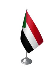 Masa Üstü Sudan Bayrağı Krom Direk Masa Bayrak Seti