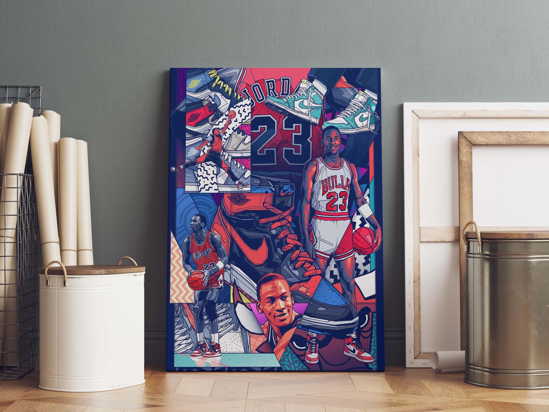 Michael Jordan Kanvas Tablo 40x55cm NBA Poster
