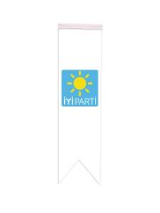 Masa Üstü Kırlangıç İyi Parti Bayrağı - 8x30cm Çift Taraflı Saten Kumaş